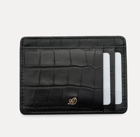 RFID Crocodile Pattern Leather Card Holder Accordion Wallet Men