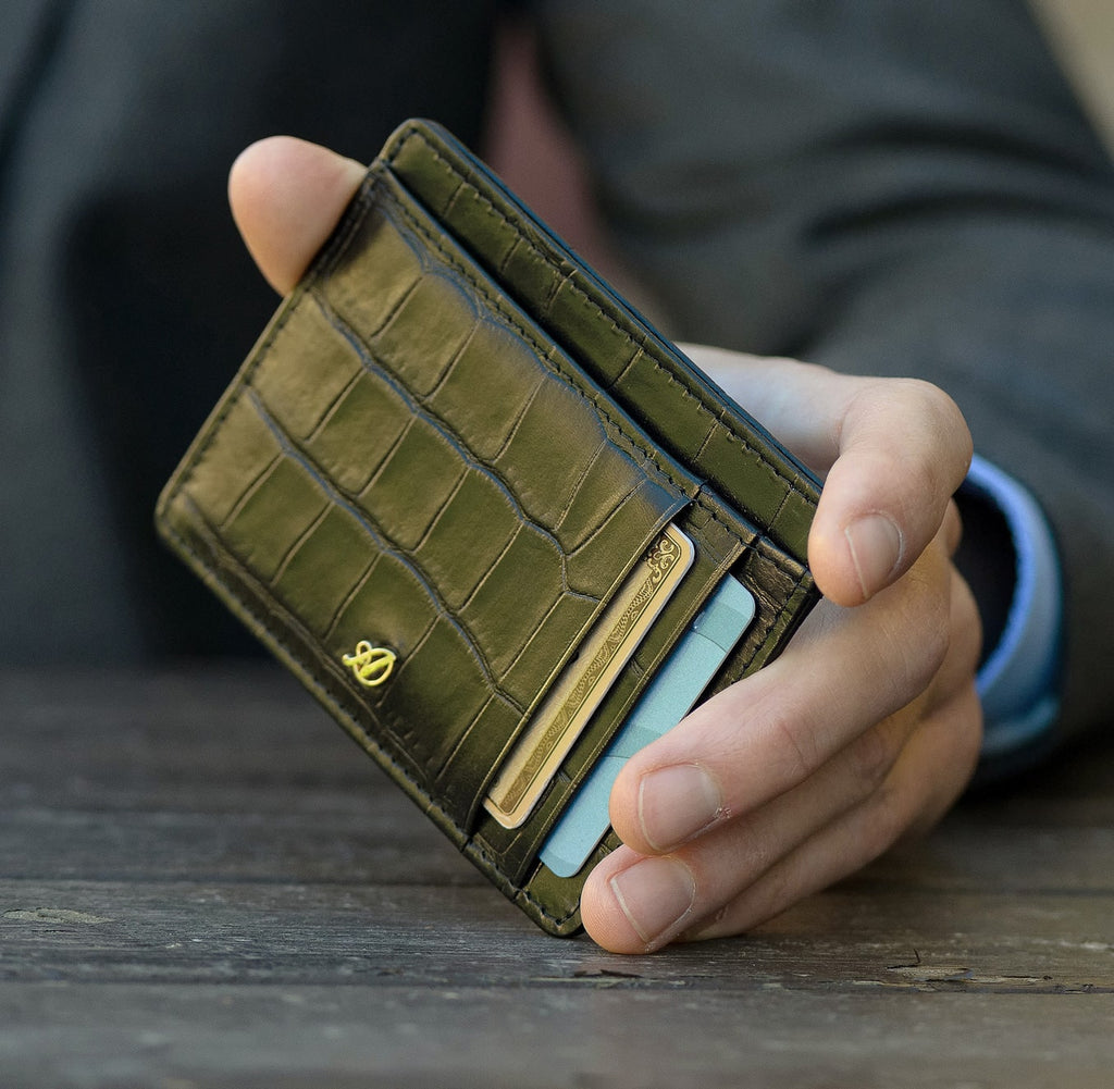 The Torino – Luxury Italian Croc Leather Wallet for Men | Axess
