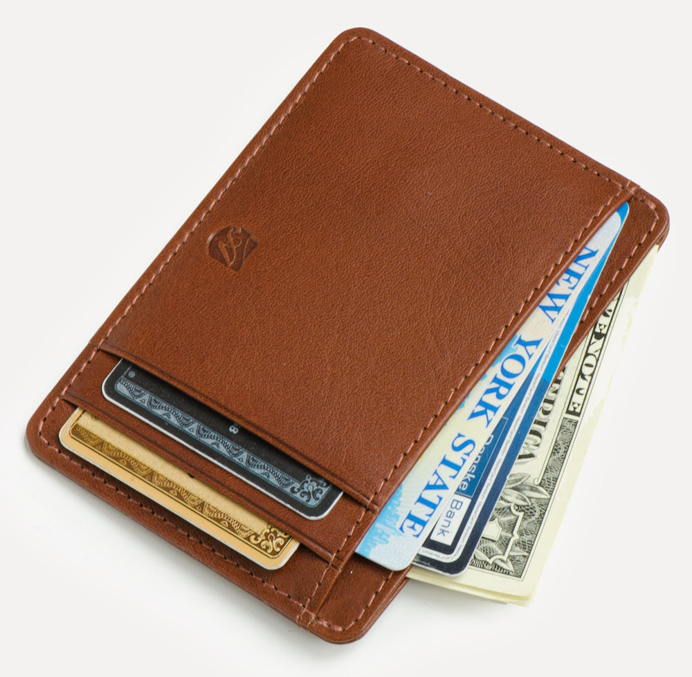 The Tanned Cow High Capacity Minimalist Money Clip Wallet 